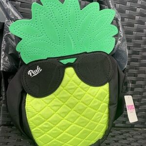 Pink crossbody bag ,Pink Pineapple mini Cooler bag,mini lunch bag.